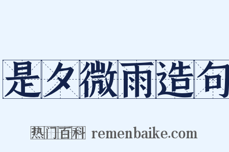 是夕微雨造句是什么意思的图片